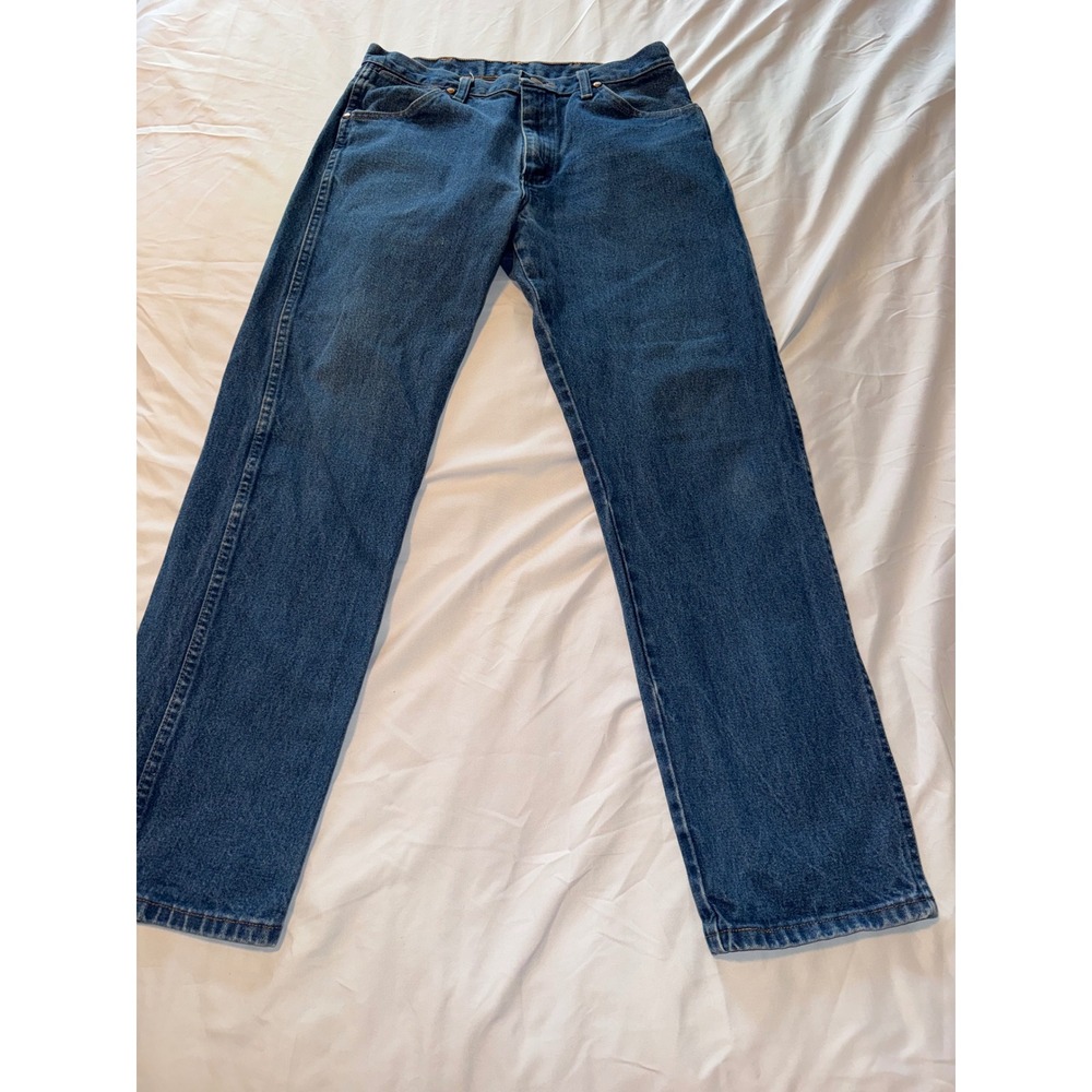 Wrangler 13MWZ Cowboy Cut Original Fit Jeans Mens 32x31 Blue Denim Straight Leg